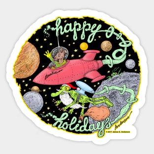 Bunkie's Holiday Greeting Sticker